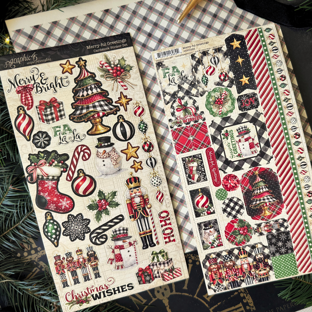 Graphic 45 Merry-ful Greetings Sticker Set