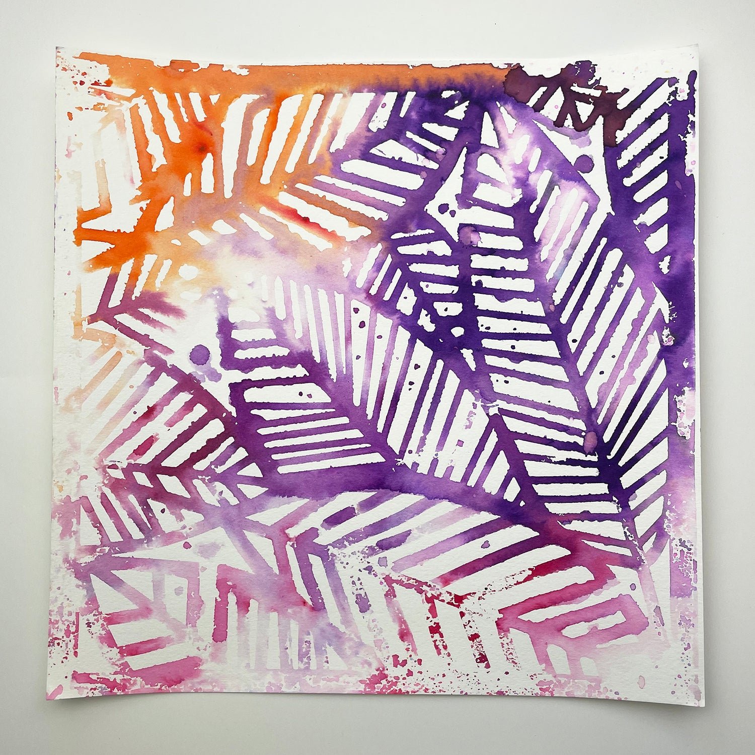 6x6 Stencils - Banana Leaves - TCW1047s
