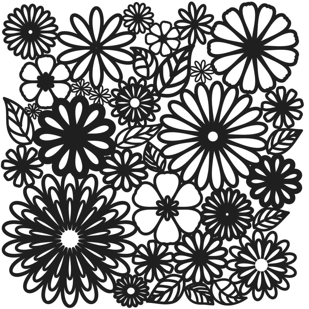 6x6 Stencils - Flower Frenzy - TCW157s