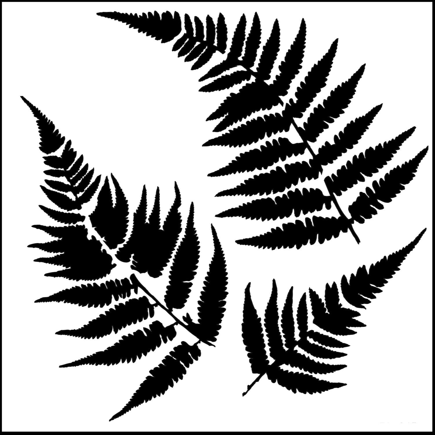 6x6 Stencils - Ferns - TCW243s