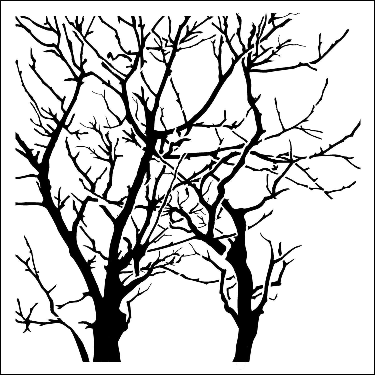 6x6 Stencils - Branches Reversed - TCW251s
