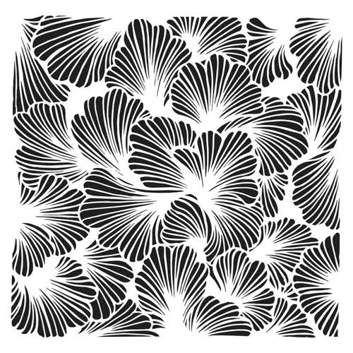 6x6 Stencils - Lush Petals - TCW924s