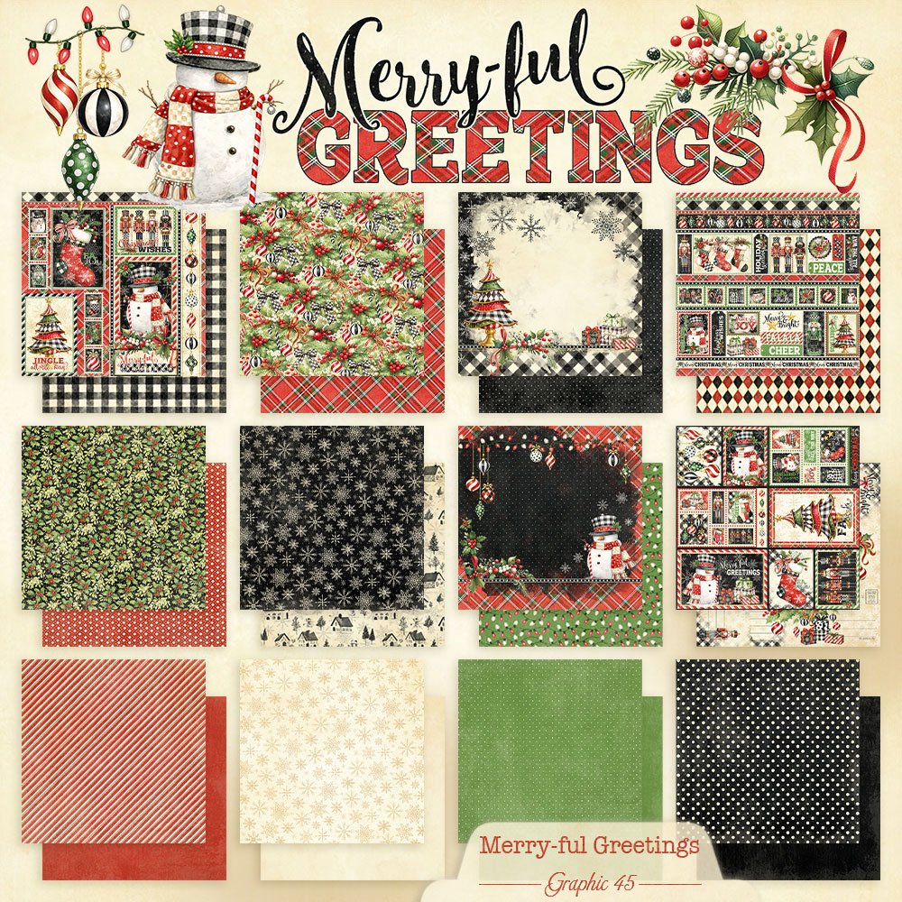 Graphic 45 Merry-ful Greetings 8x8 Collection Pack