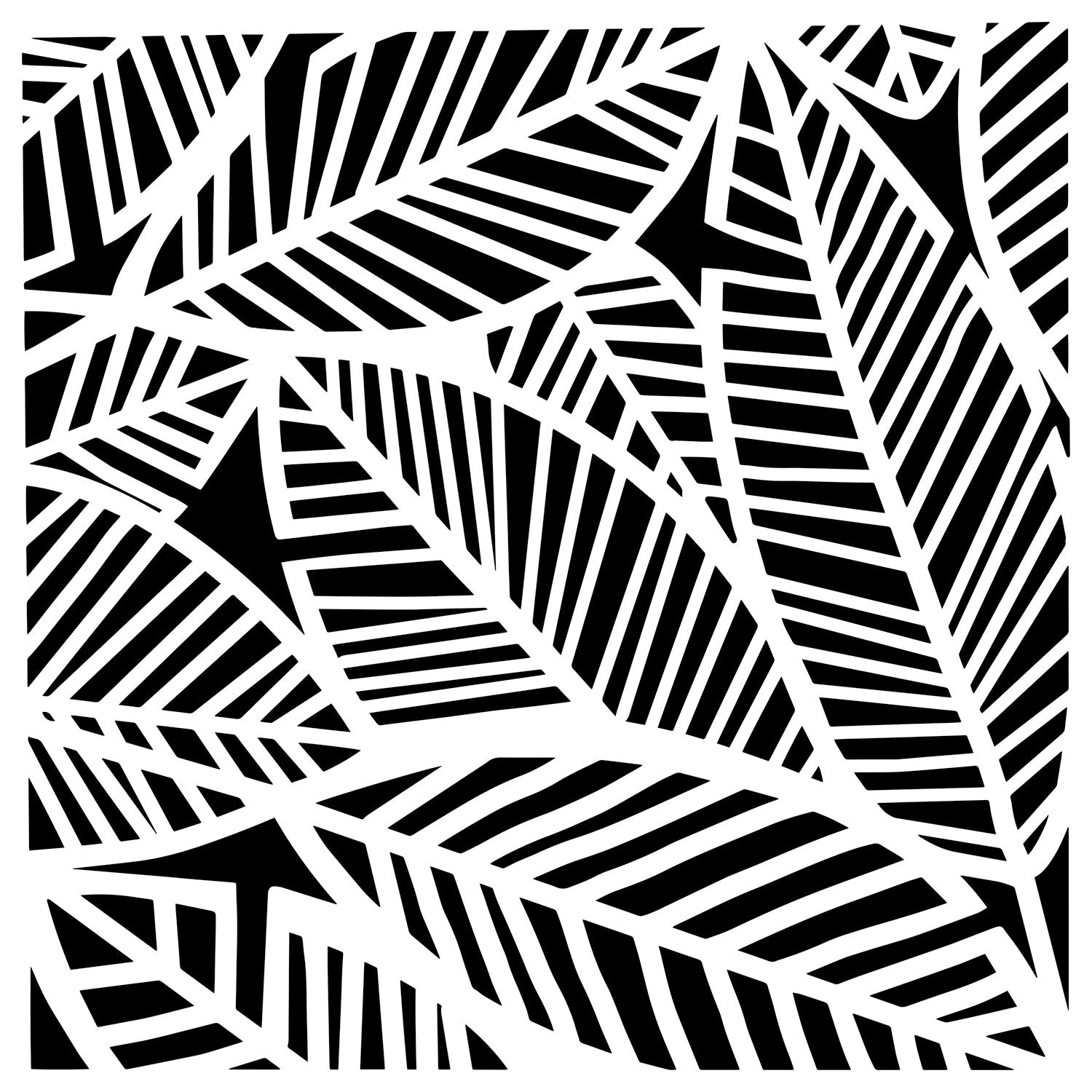 6x6 Stencils - Banana Leaves - TCW1047s