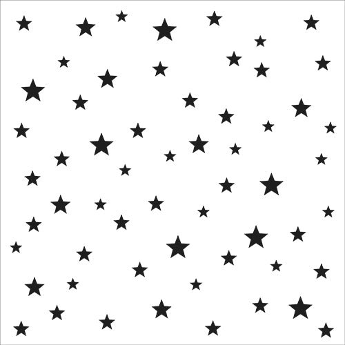 6x6 Stencils - Starry Stars - TCW1051s