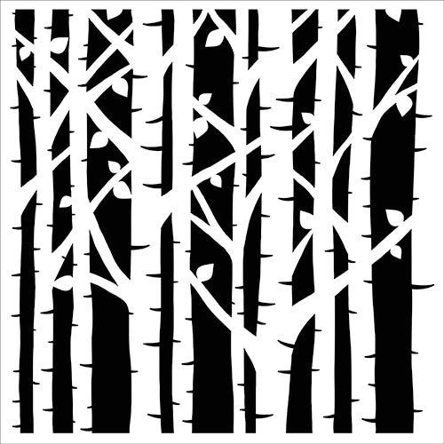 6x6 Stencils - Birch Trees - TCW1052s