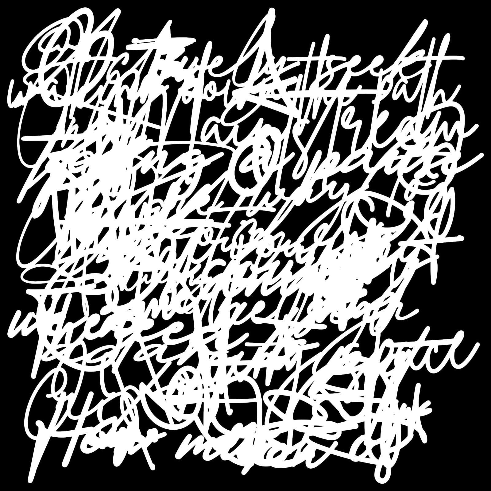 6x6 Stencils - Messy Script - TCW1093s