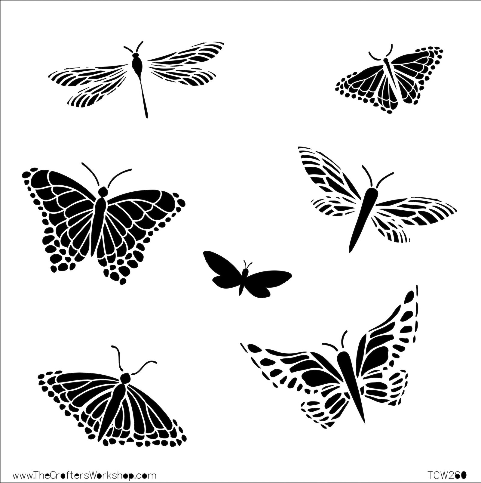 6x6 Stencils - Mariposas - TCW260s