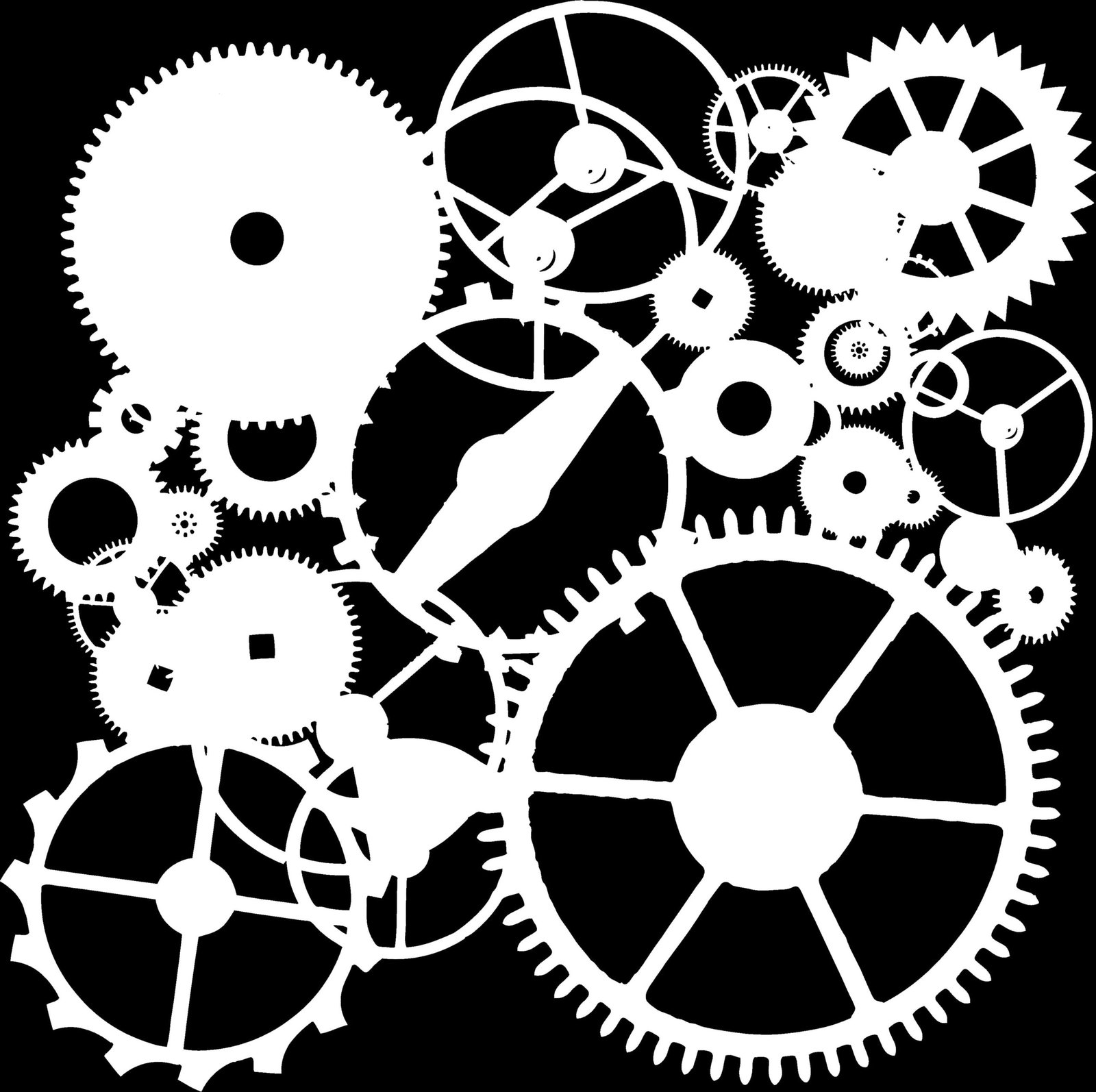 6x6 Stencils - Gears - TCW262s