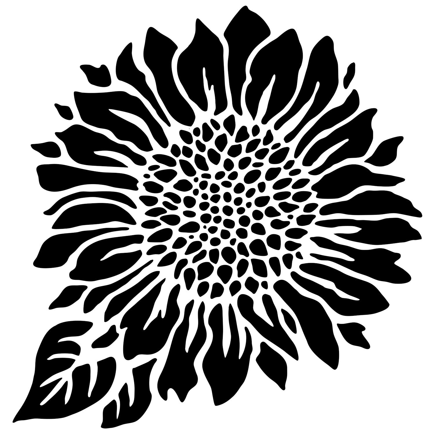 6x6 Stencils - Joyful Sunflower - TCW575s