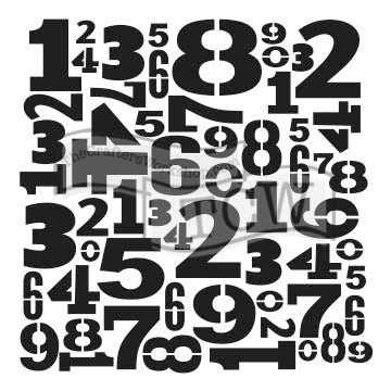 6x6 Stencils - Number Scramble - TCW764s