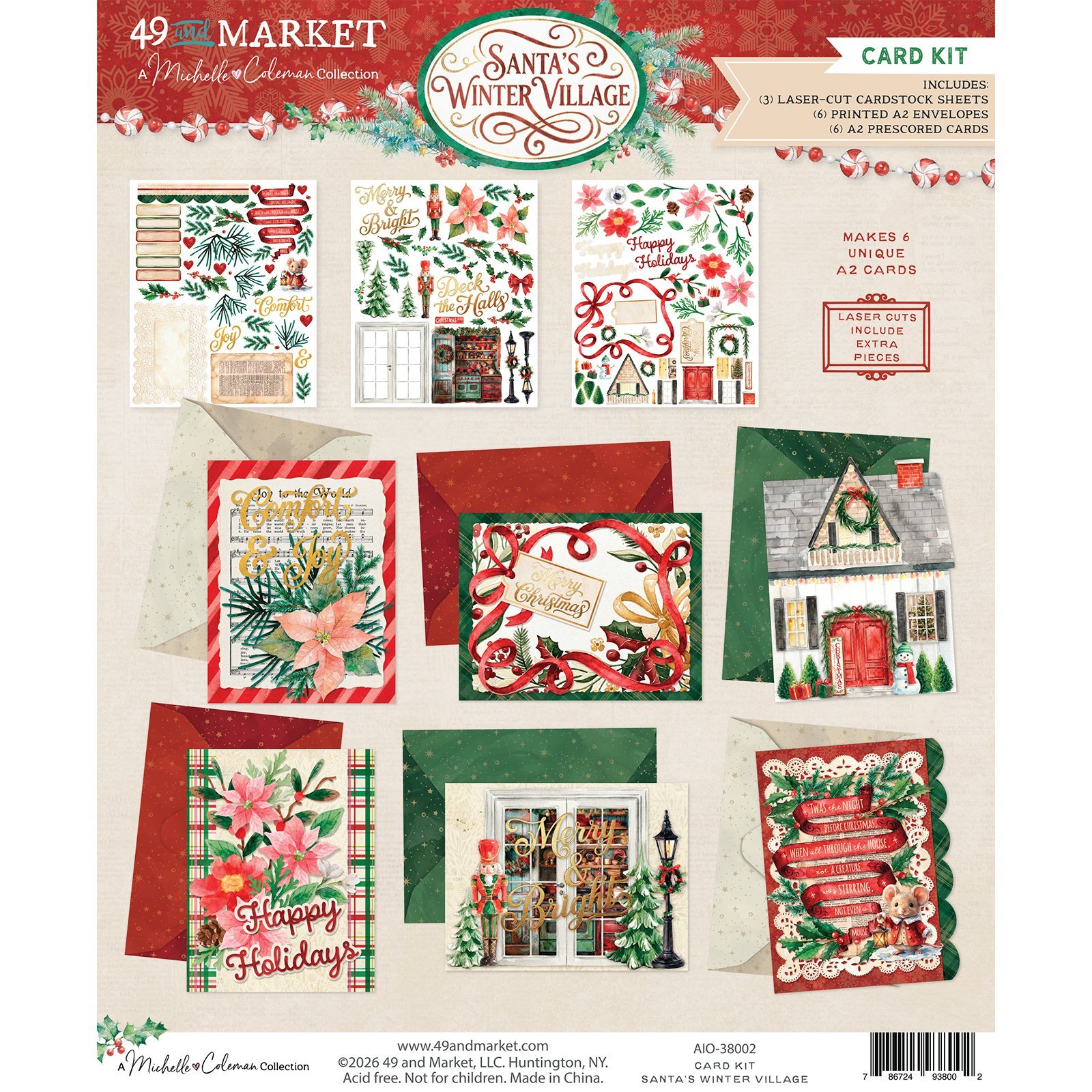 49 and Market - Santa's Winter Village Card Kit