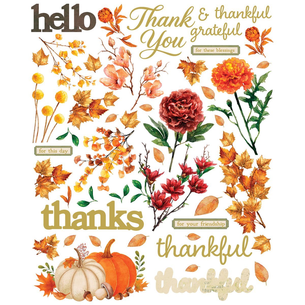 Alternative view of 49 and Market - Thankful Card Kit with Gold Foil