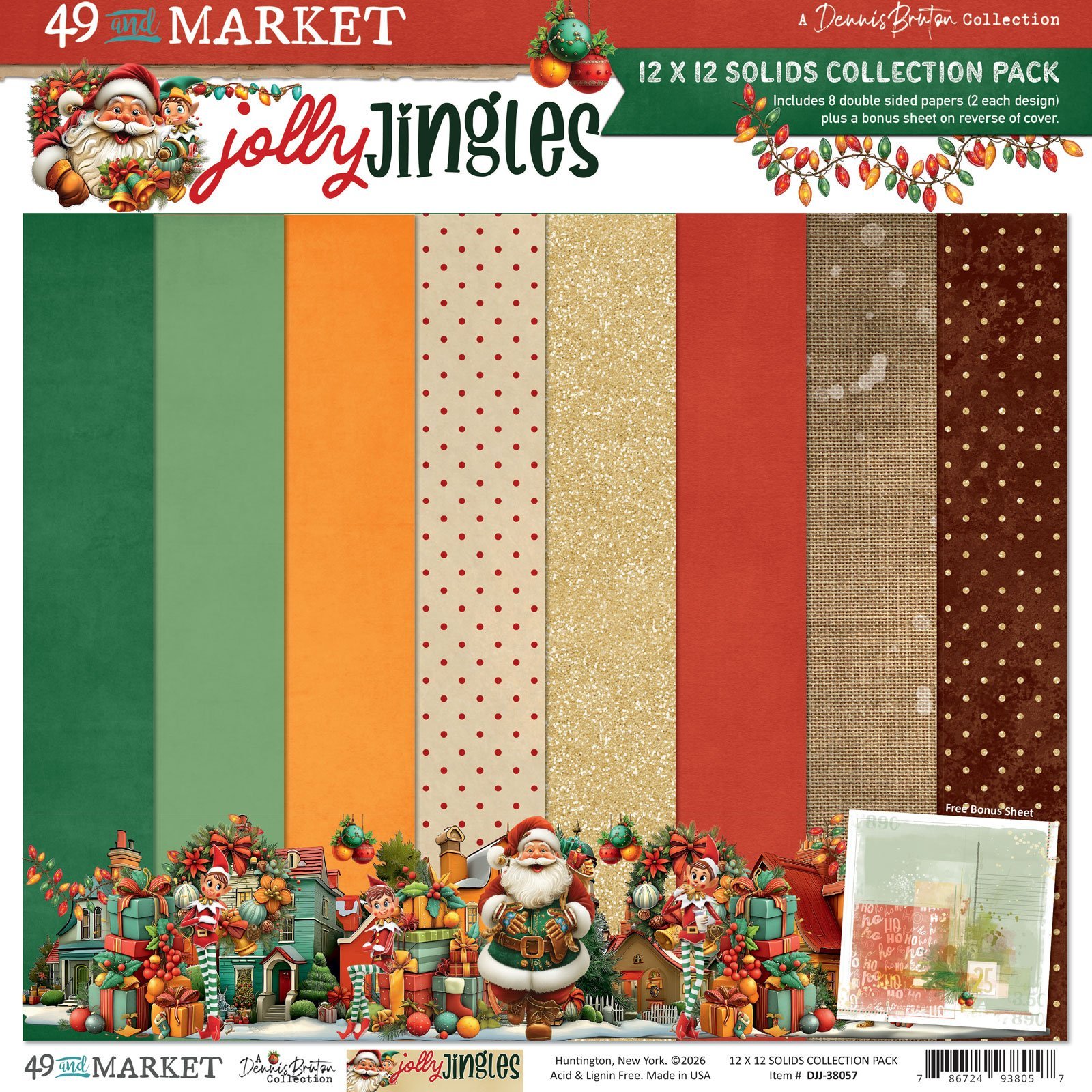 Alternative view of 49 and Market - Jolly Jingles - 12 x12 Solids Collection Pack