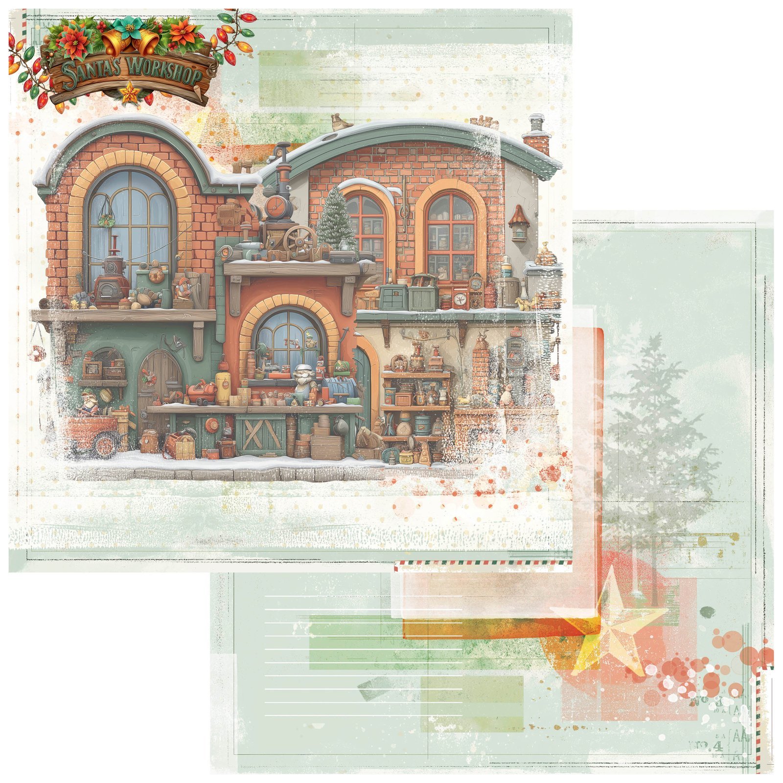 49 and Market - Jolly Jingles Paper - Santa