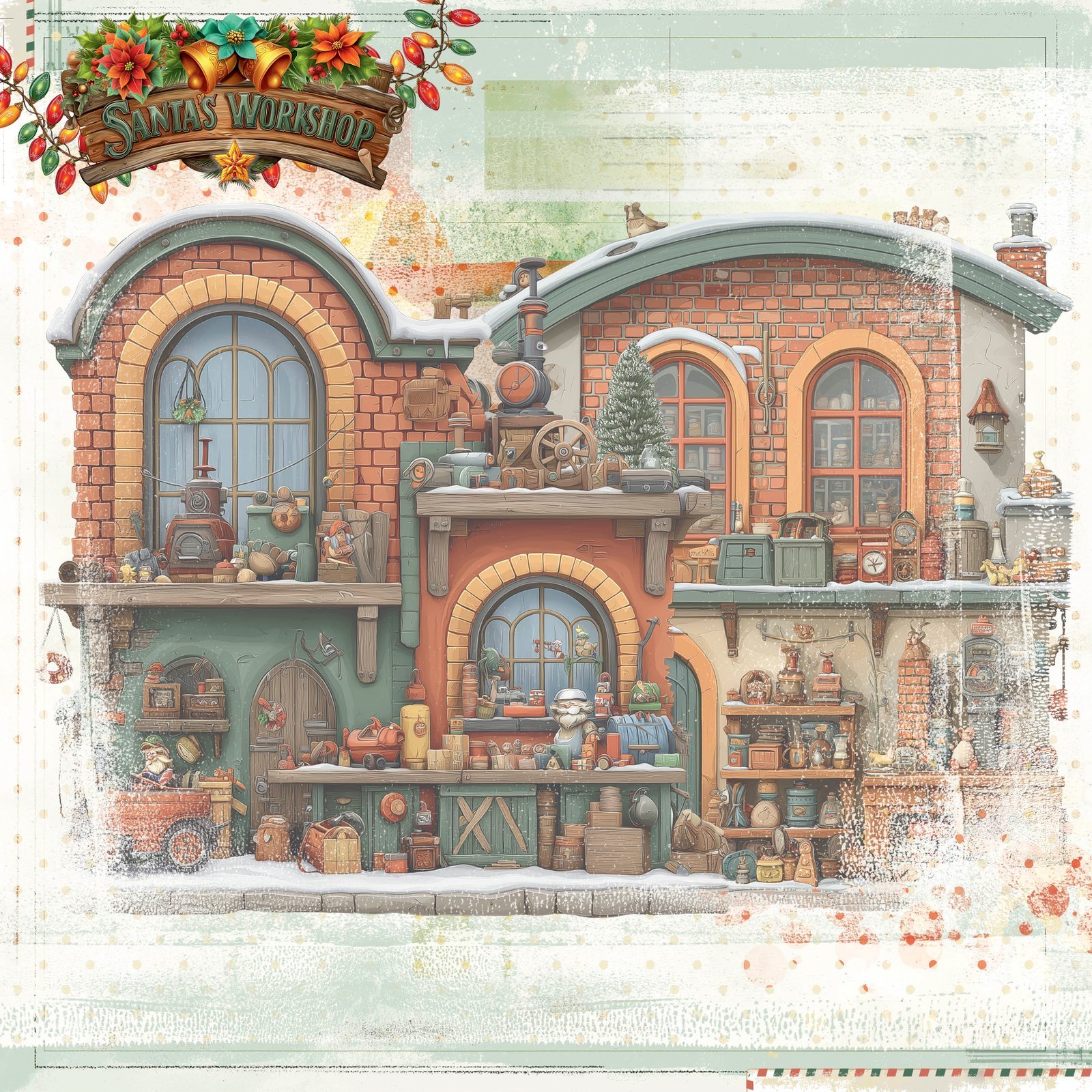 Alternative view of 49 and Market - Jolly Jingles Paper - Santa