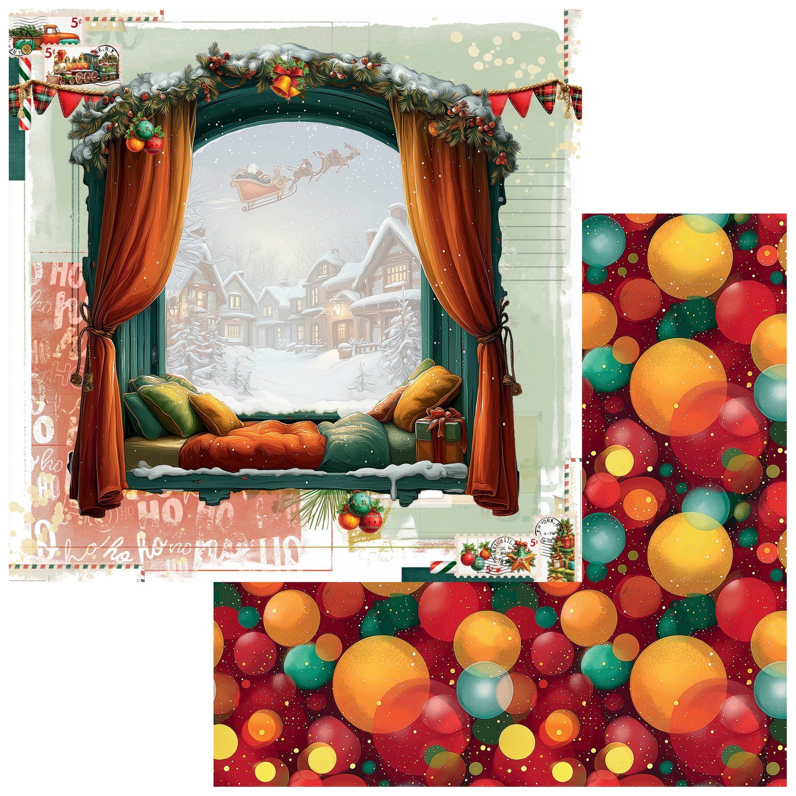 49 and Market - Jolly Jingles Paper - Jingle Bells