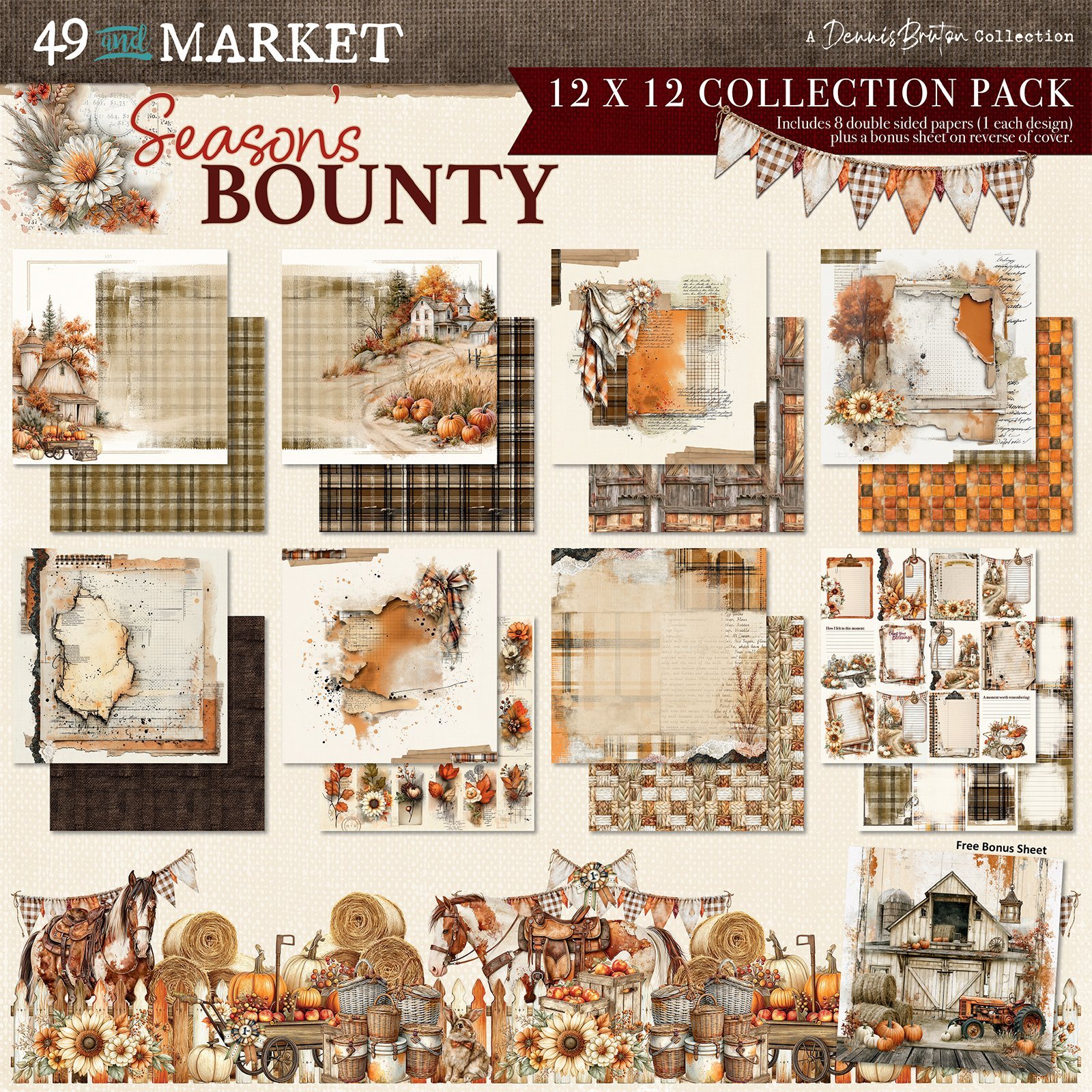 49 and Market - Season's Bounty - 12 x12 Collection Pack
