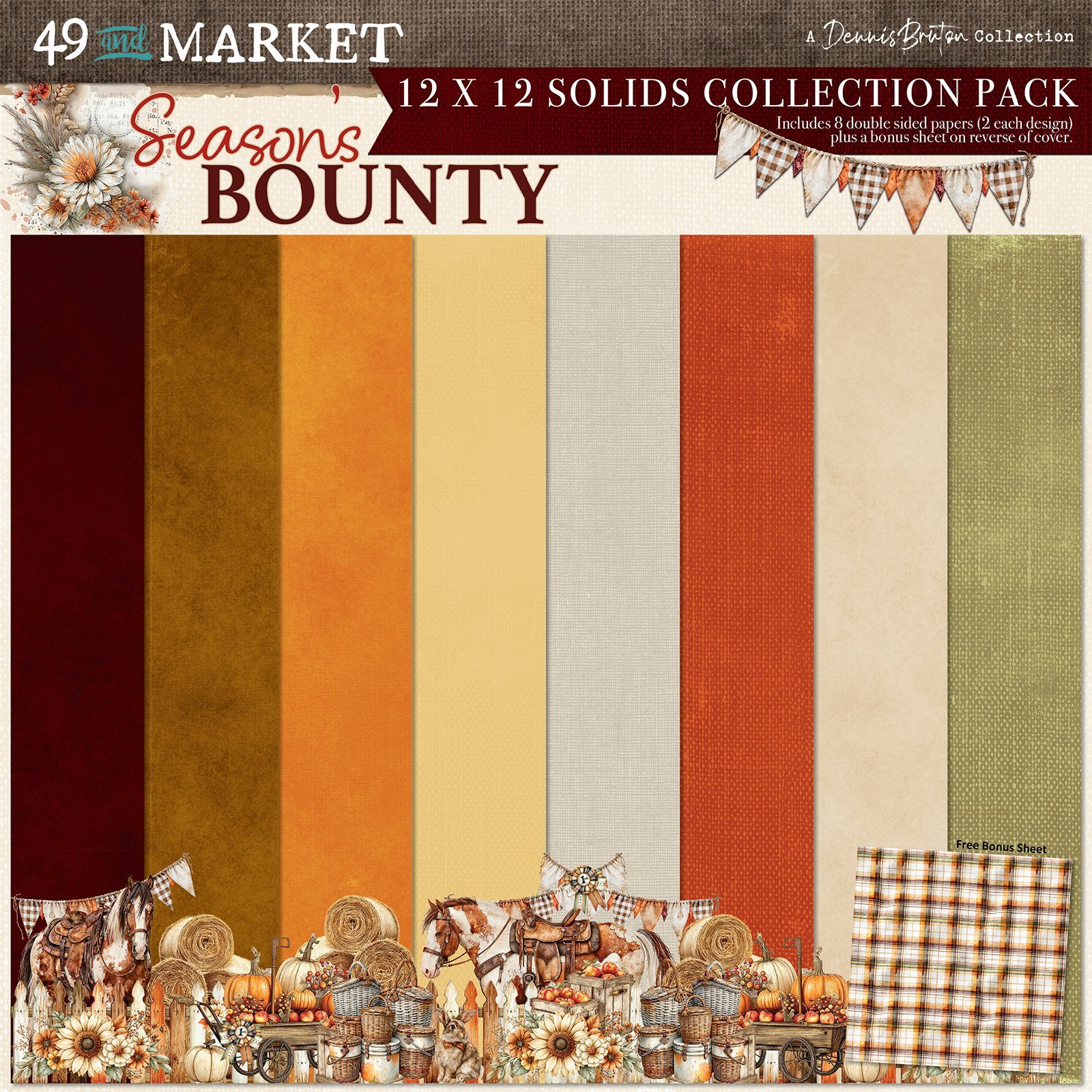 49 and Market - Season's Bounty - 12 x12 Solids Collection Pack