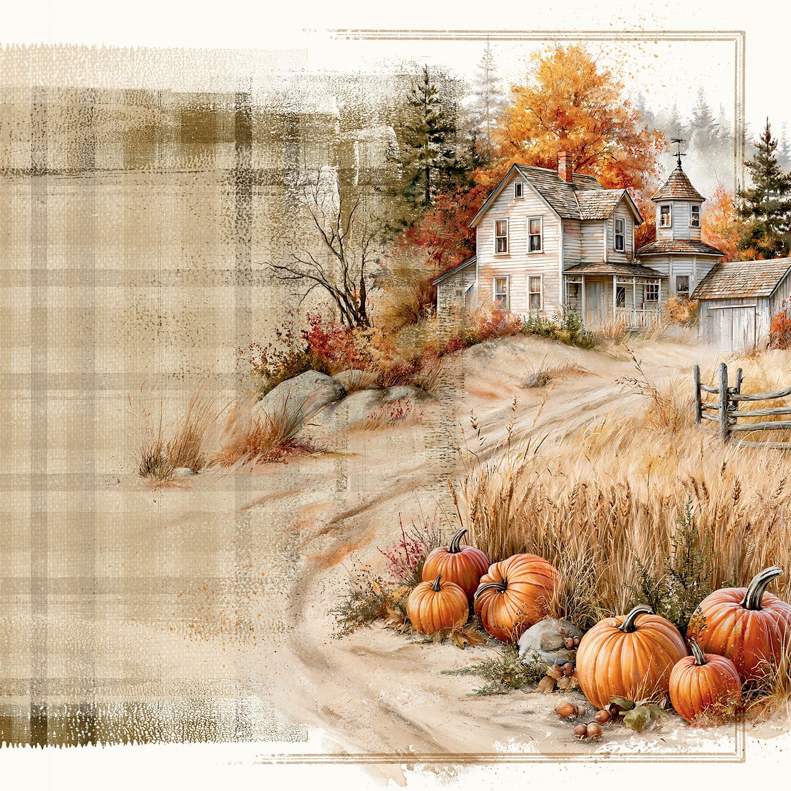 Alternative view of 49 and Market - Season's Bounty Paper - Autumn