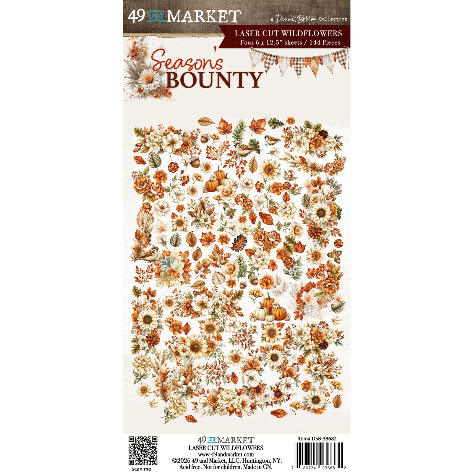 49 and Market - Season's Bounty Laser Cut Wildflowers