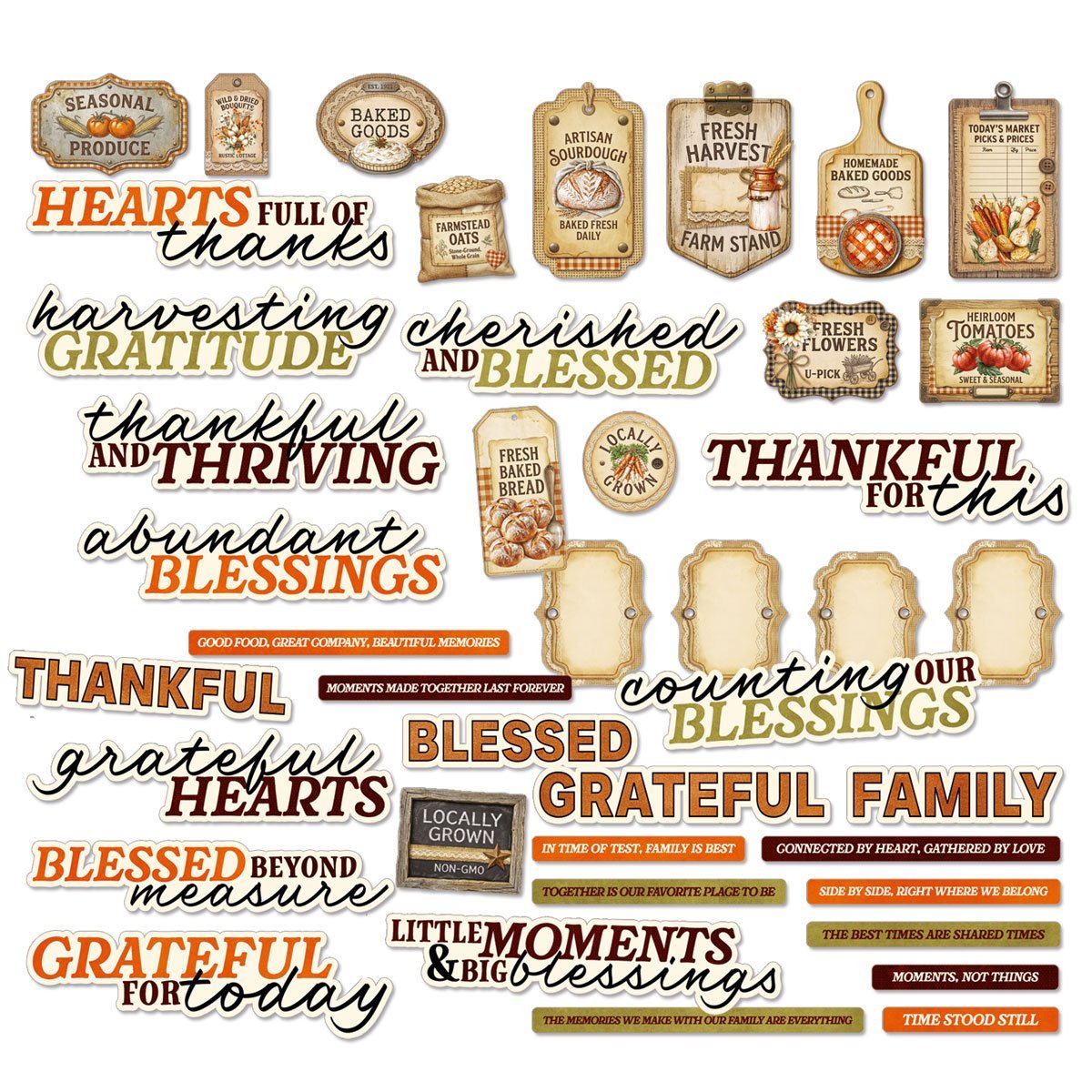 Alternative view of 49 and Market - Season's Bounty Chipboard Set
