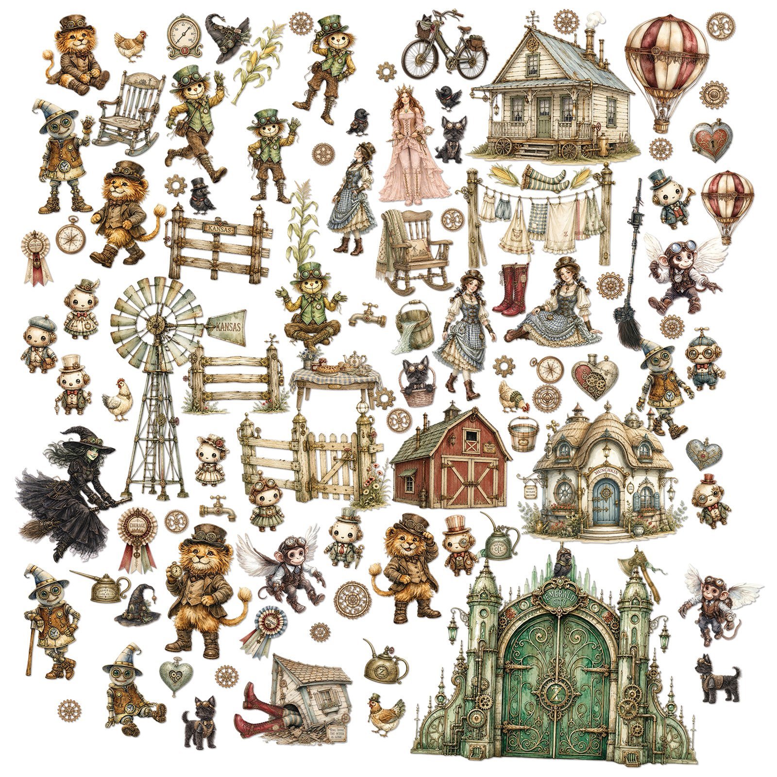 Alternative view of 49 and Market - Chronicles of Oz Laser Cut Elements