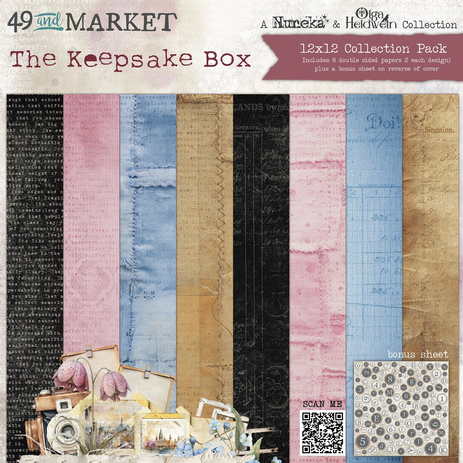 49 and Market - The Keepsake Box - 12 x12 Solids Collection Pack