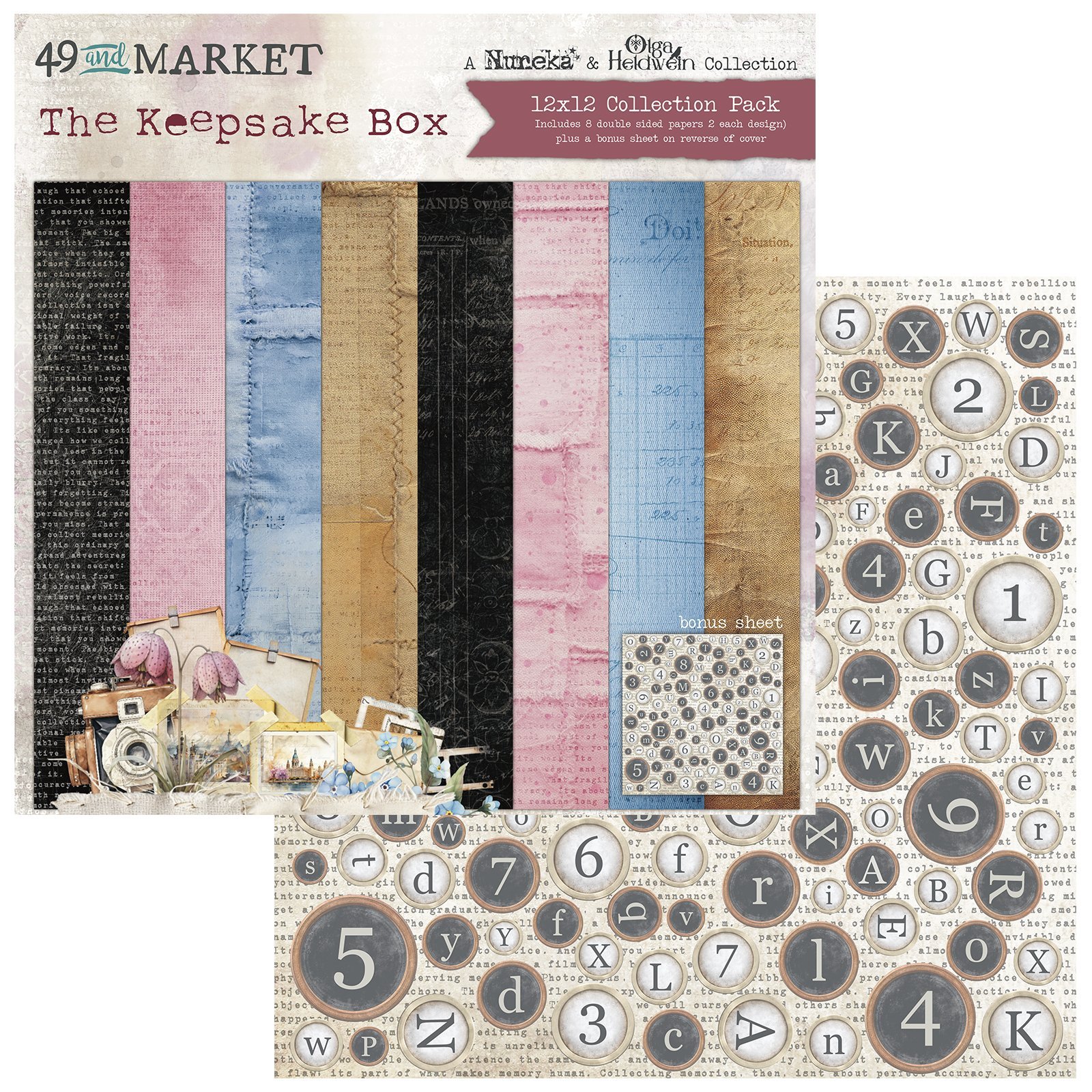 Alternative view of 49 and Market - The Keepsake Box - 12 x12 Solids Collection Pack
