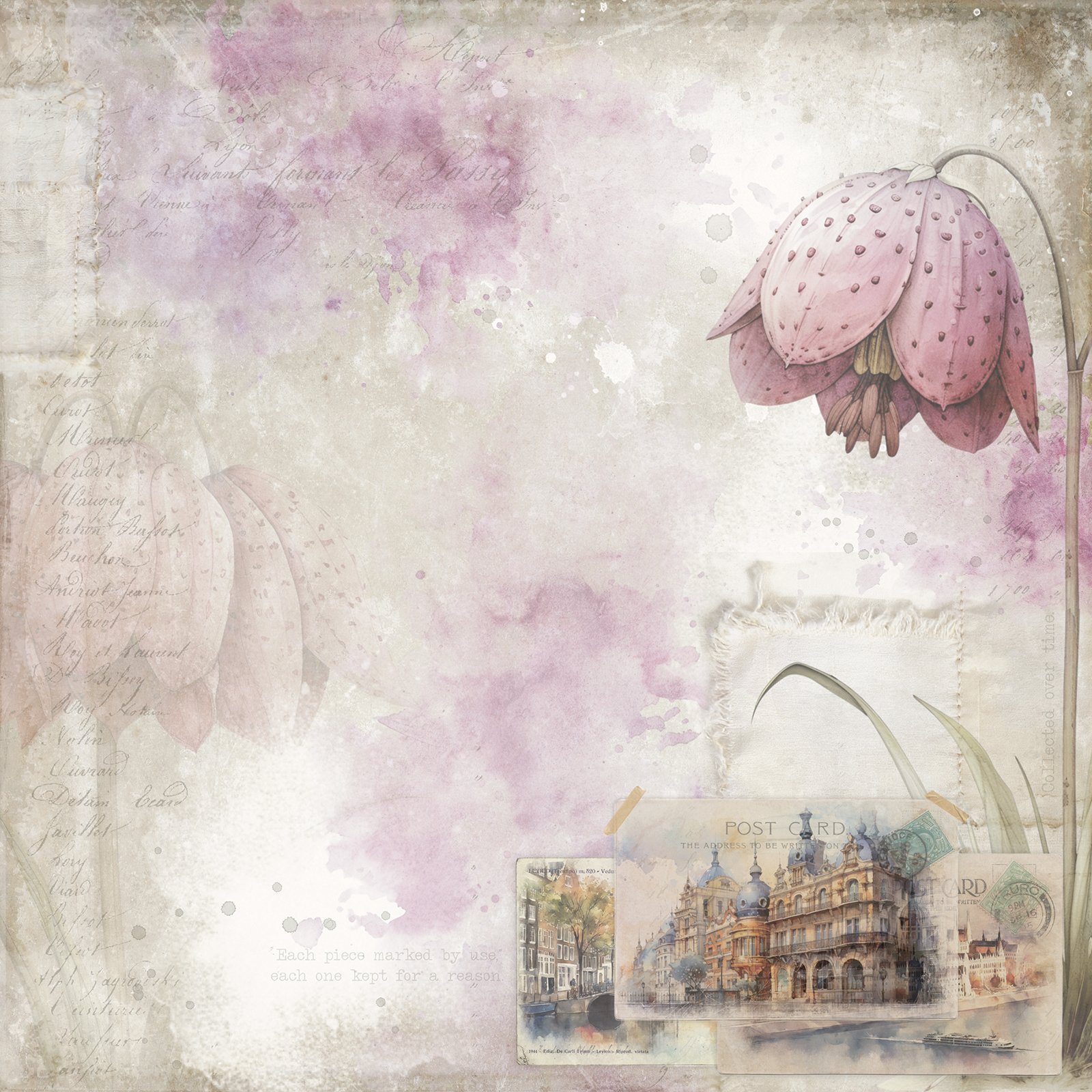 Alternative view of 49 and Market - The Keepsake Box Paper - Postcard and Petals