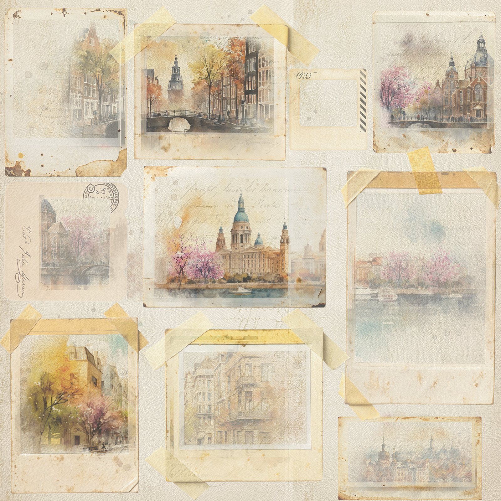 Alternative view of 49 and Market - The Keepsake Box Paper - Forget Me Not