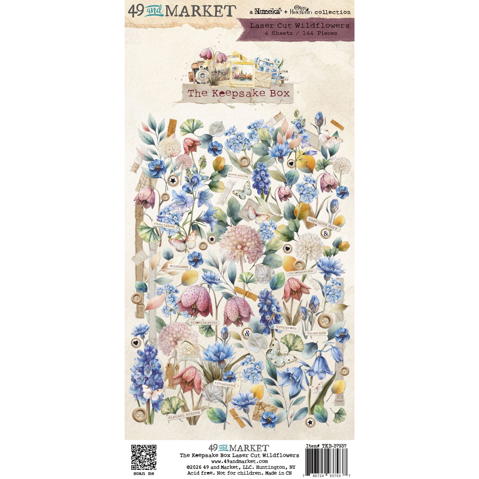 49 and Market - The Keepsake Box Laser Cut Wildflowers