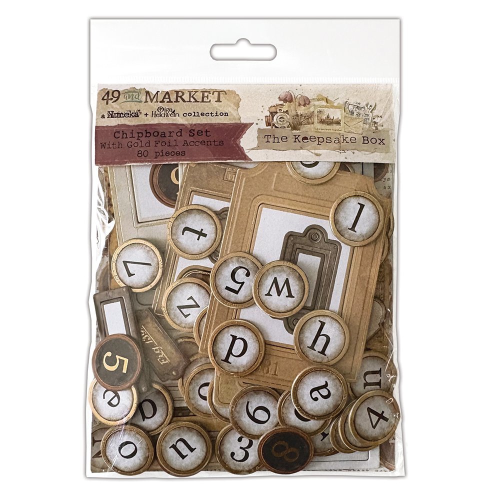 49 and Market - The Keepsake Box Chipboard Set with Foil